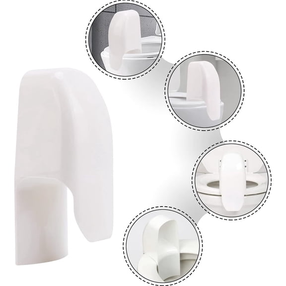 HXRH 1 Pcs Plastic Toilet Splash Guard,Portable Restroom Pee Guard for Directs Urine Home Care Disability Elevated and Boys Potty Training,Fits Most Toilet Seats (White)
