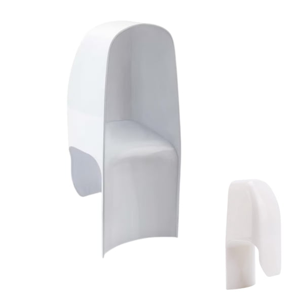 HXRH 1 Pcs Plastic Toilet Splash Guard,Portable Restroom Pee Guard for Directs Urine Home Care Disability Elevated and Boys Potty Training,Fits Most Toilet Seats (White)