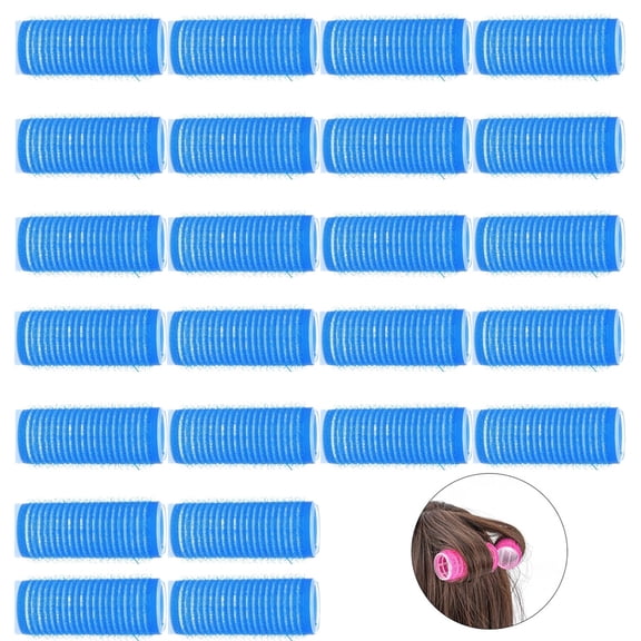 HXRH 24Pcs Small Self Grip Hair Rollers for Short & Medium Hair 15mm Professional Salon Rollers for Hairdressing (Random Color)