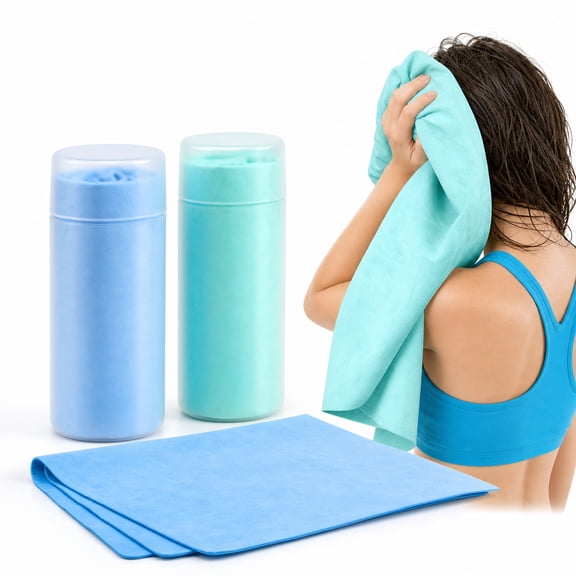 HXRH 2Pcs Swim Chamois Towel 16.9*12.6 inch Water Absorbent Quick Dry Towel Sports Swimmers Towel for Diving Triathlons and Other Water Sports