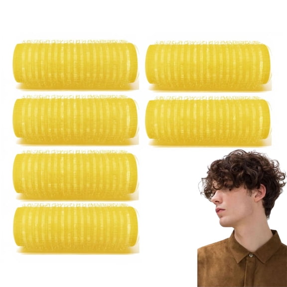 HXRH 6Pcs Small Size Hair Rollers Curlers 15mm Nylon Rollers Heatless Curlers DIY Curly Hair Accessories for Medium Short Thin Fine Hair (Random Color)