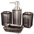 thumbnail image 1 of HXRH Acrylic Bathroom Accessories Set,4 Pieces Clear Lotion Bottle Toothbrush Holder Soap Dish,Soap Dispenser Mouthwash Cup Set,Senior Bathroom Home Decor (Gray), 1 of 8