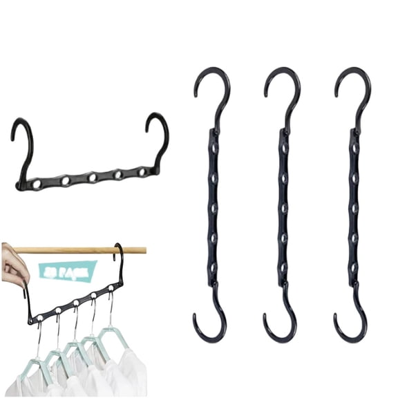 HXRH Clothes Organizer Hanger,Reusable Sturdy Cascading Hanger,4Pcs Portable Clothes Organizers Hooks for Home,College Dorm Room