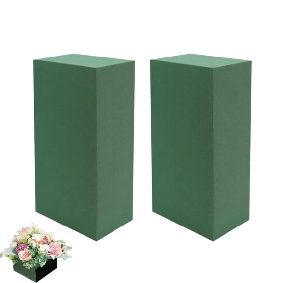 HXRH Floral Flower Foam Blocks,Green Absorbent Lightweight Brick,Durable Plant Foam,Fresh and Artificial Flower Arrangements for Indoor,Outdoor,2pack,9x4.3x2.6In