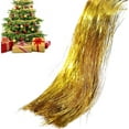 thumbnail image 1 of HXRH Gold Christmas Tinsel Strands 19.6 inch Metallic Christmas Tree Icicle Tinsel Foil Fringes Festivals Hanging Decorations Home Holiday Birthday Wedding Anniversary Party Supplies 3000 Pcs, 1 of 6