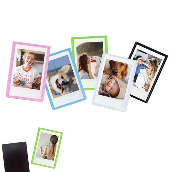 HXRH Magnetic Frames,10 Pieces Reusable Magnetic Picture Frame for Home,Refrigerator Magnetic Picture Display Holder for Metal,Fridge,Cabinet,Lockers