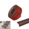 thumbnail image 1 of HXRH Non-Slip Step Edge Protector,1pack Brown Stair Nosing,Brown Stair Edge Protector,Durable Self Adhesive Trim for Home,Office, 1 of 2