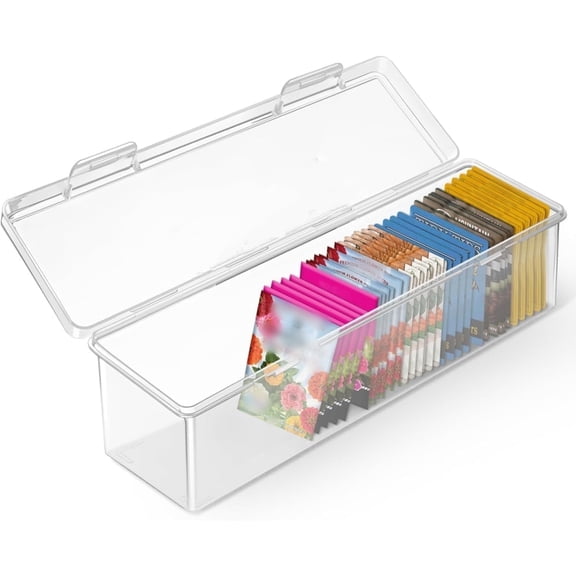 HXRH Plastic Storage Box,11.5x3.6x2.8In Baseball Card Storage Holder for Home,1Pc Clear Reusable Trading Card Storage Box for Bedroom,Home