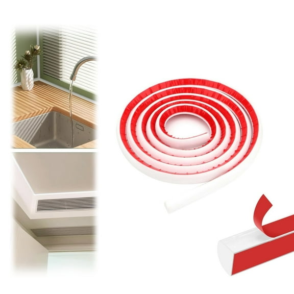 HXRH Waterproof Wall Edge Molding,9.8In Cabinet Caulk Strip for Tile,1Pack Countertop Cabinet Edge Molding for Doors,Windows,Countertops and More