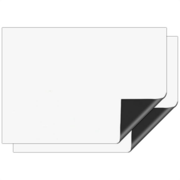 HXRH White Magnetic Whiteboard,2 Pcs Erasable Message Board Refrigerator Sticker,Dry Erase Calendar Notes,Soft Self Adhesive Blank Memo Board,for Home Kitchen Office 16" x 23"