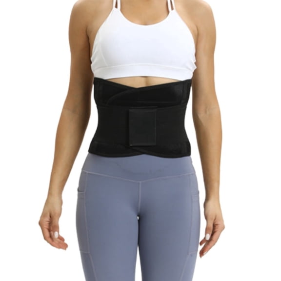 HXRT 39 Inch Breathable Back Support Belt with Lumbar Pad, Adjustable Waist Support Brace with Stabilizing Support Strips, Lower Back Pain Relief Waist Belt for Work Lifting Sports Daily Use