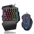 thumbnail image 1 of HXSJ J50 One-Handed Gaming Keyboard 35 Keys LED Backlight + Wired Gaming Mouse with Breathing Light 5500 DPI 7 Button Keyboard and Mouse Combo, 1 of 6