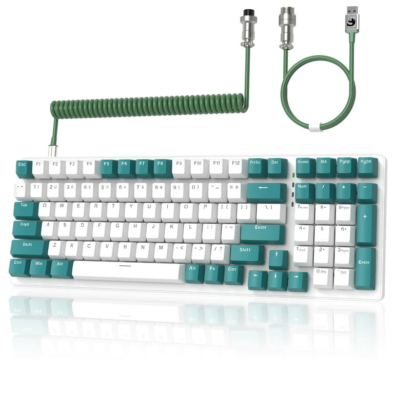 HXSJ K3 Gaming Mechanical Keyboard, 98 Keys, Wired USB C, RGB LED 