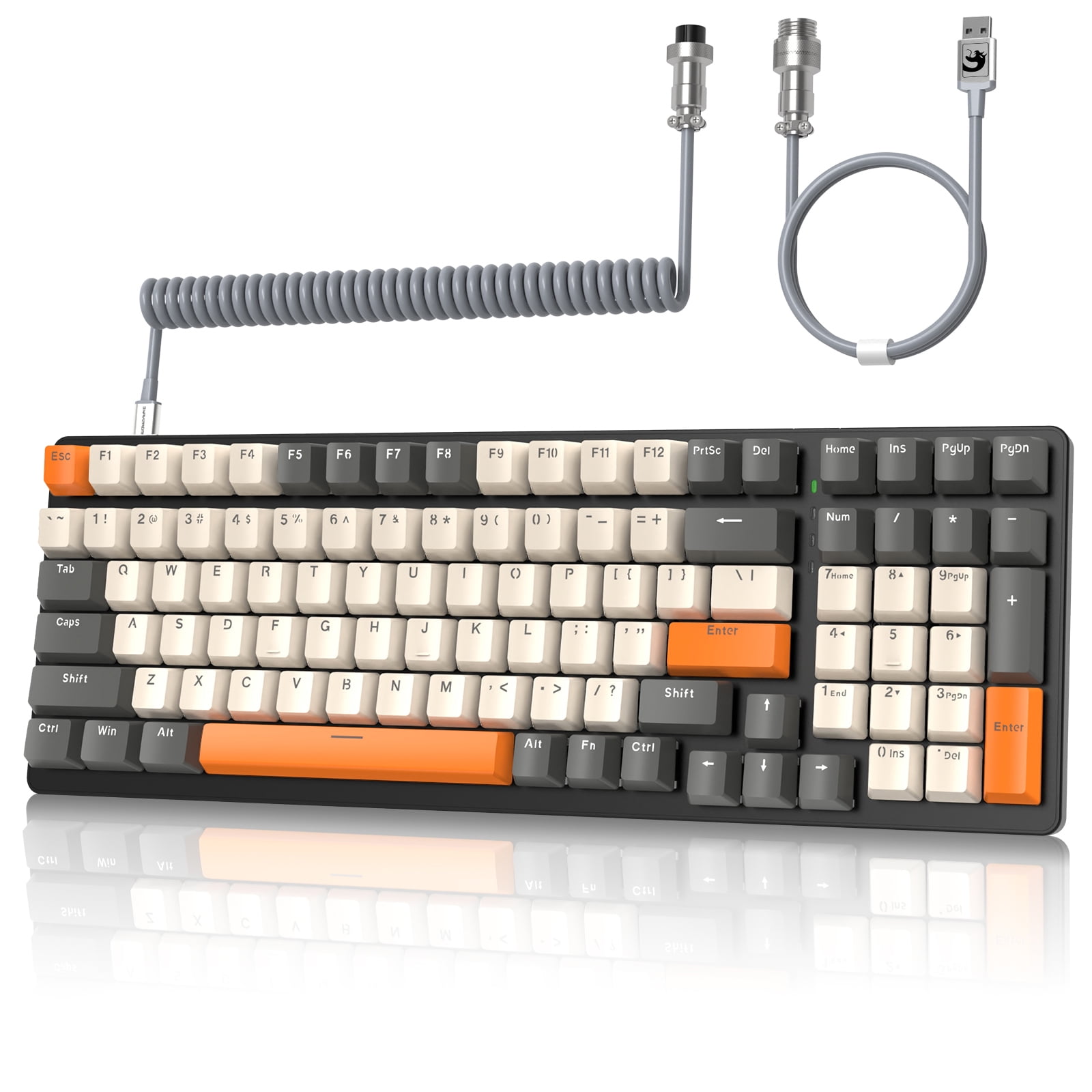 HXSJ K3 Mechanical Keyboard Ultra-Compact Mini 98 Keys Wired Type