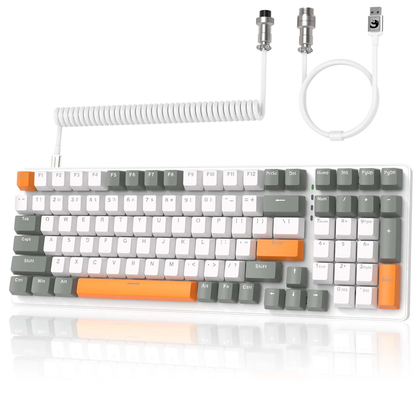 HXSJ K3 Mechanical Keyboard Ultra-Compact Mini 98 Keys Wired