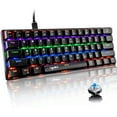 thumbnail image 1 of HXSJ V900 60% True Mechanical Gaming Keyboard 61 Keys for PC,Laptop, 1 of 5