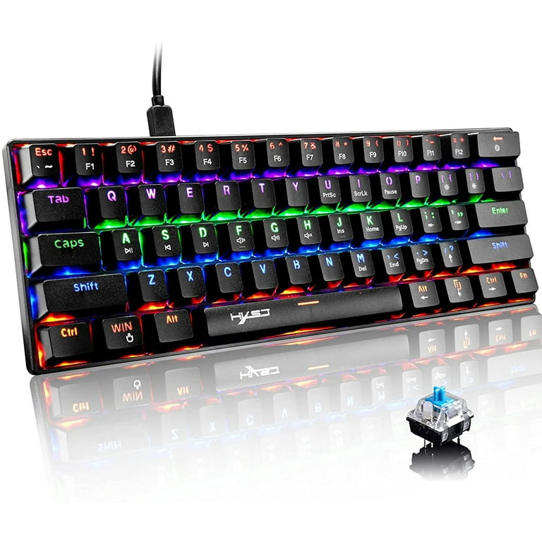HXSJ V900 60% True Mechanical Gaming Keyboard 61 Keys for PC