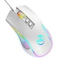 thumbnail image 1 of HXSJ X100 Gaming Mouse Wired, Ergonomic PC Gaming Mice with 7 Colors LED Backlit, 7 Buttons,Gaming Optical Sensor, 4 DPI Level Settings Up to 3600 DPI Lightweight for PC,Laptop,Mac,PS4,XBOX, 1 of 8