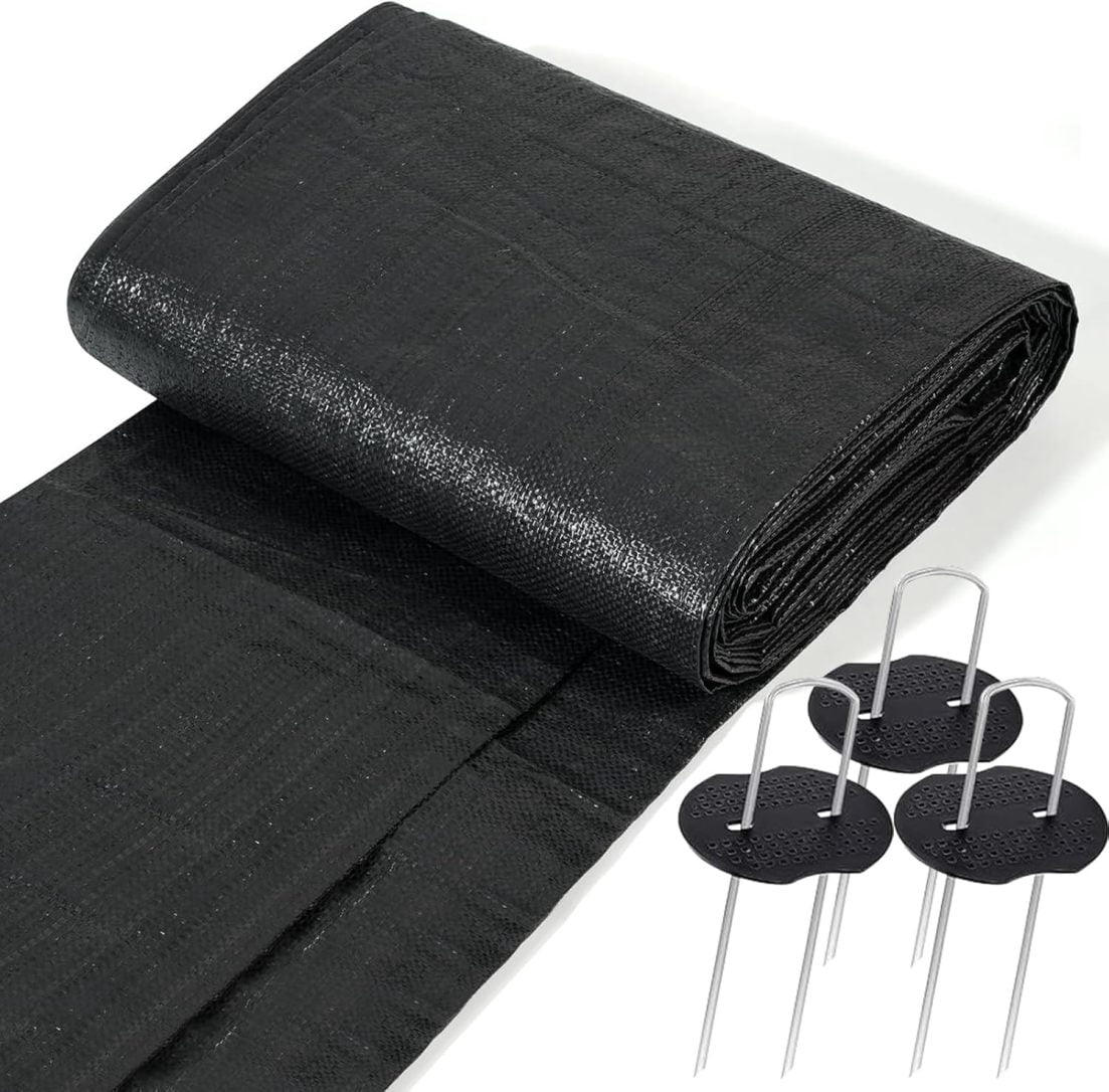 100m x 80cm Non-Woven Weed Barrier Landscape Fabric Heavy-Duty Garden Ground Cover Weed Control Mat, Weed Blocker Mats for Yard - 15