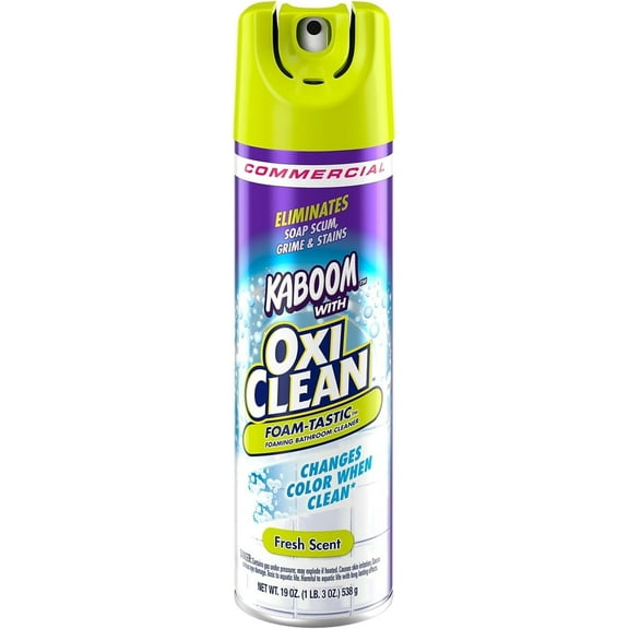 HXTZ 5703700071CT Foamtastic Bathroom Cleaner, Fresh Scent, 19 oz Spray Can, 8/Carton