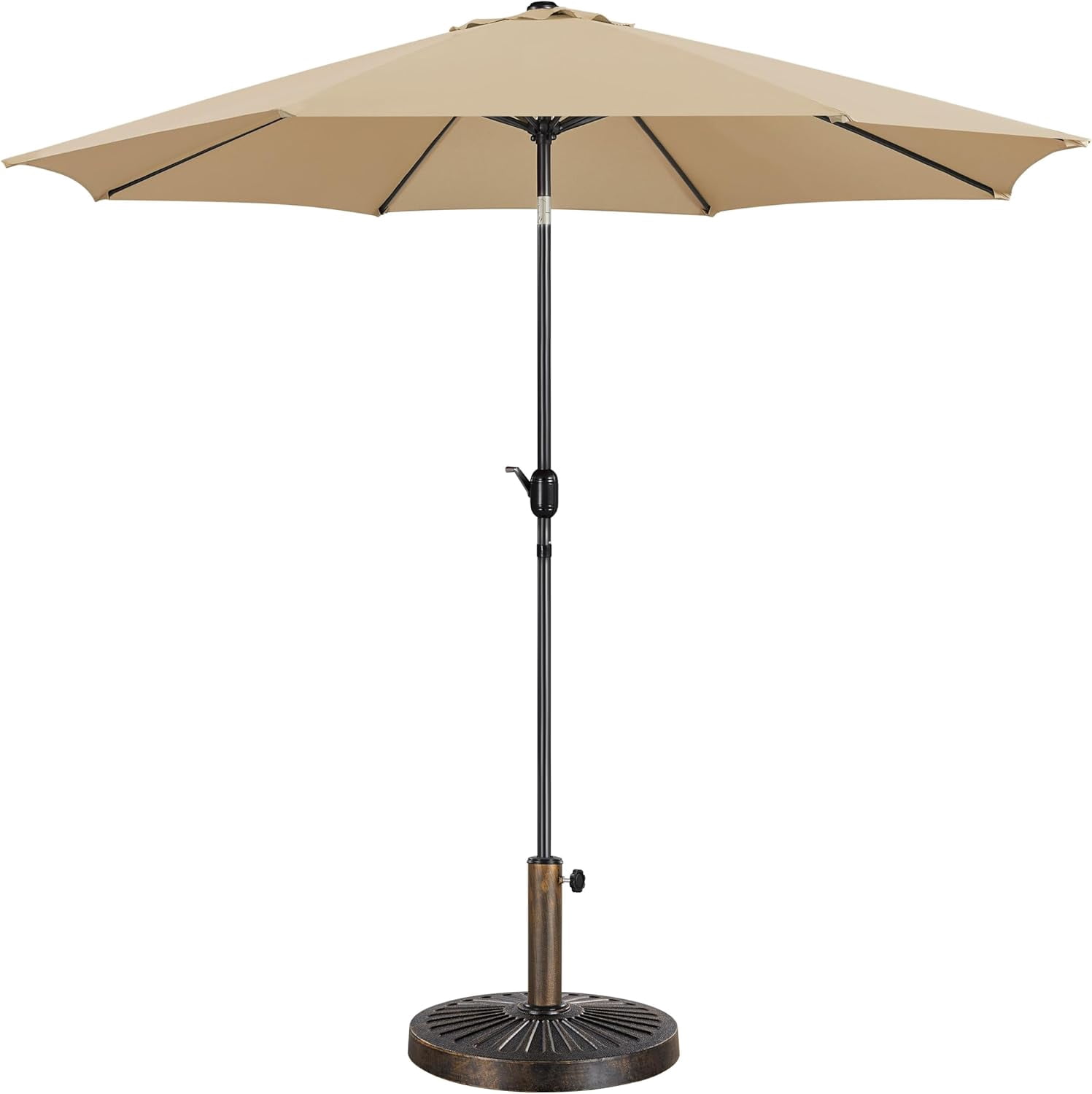 HXULER 10FT Garden Table Umbrella with 30lb Patio Umbrella Base, Patio ...