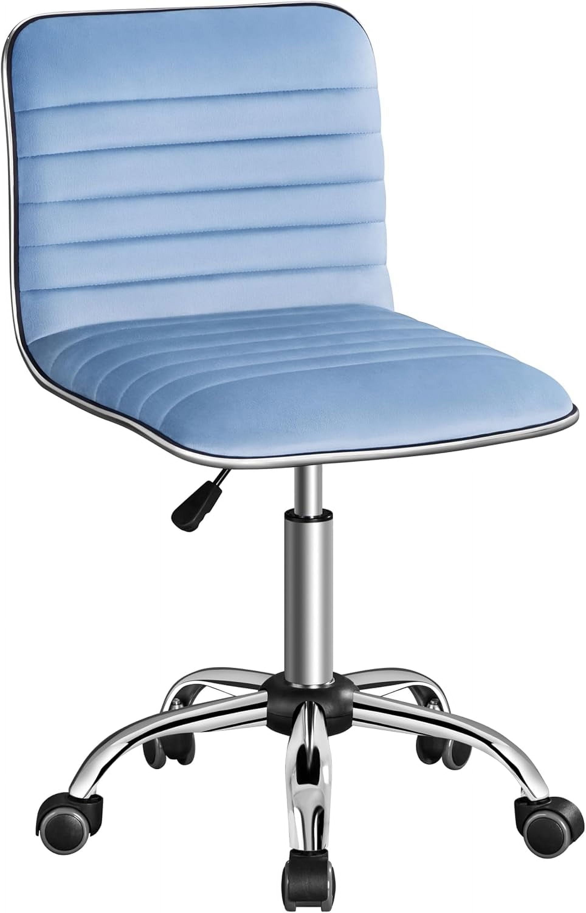 Low Back Designer Armless Ribbed Swivel Task Office Chair
