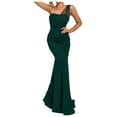 thumbnail image 1 of HXWCHs 2024 Fashionable Solid Color Evening Gown Sleeveless Long formal Dress for Women Slim Fit Elegant Attire S Green, 1 of 5