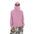thumbnail image 1 of HXWCHs Affordable girls' sweatshirts Girls Solid Color Hoodie Fashionable Loose Fit Casual Pullover Outerwear for Teen Youth Kids Comfortable Wear Pink 5-6 Years, 1 of 7