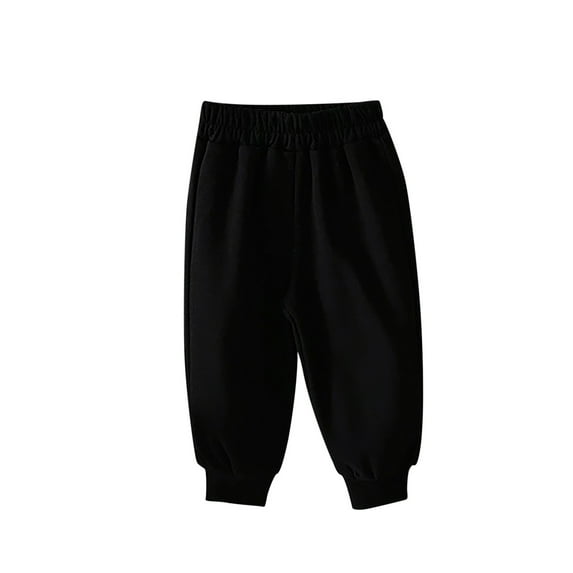 HXWCHs Baby Boys Knitted Leggings Joggers Harem Pants Toddler Drawstring Comfortable Soft Casual Playwear Active Outfit Black 7-8 Years