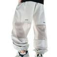 thumbnail image 1 of HXWCHs Boys Athletic Jogger Pants With Side Mesh Breathable Comfortable Elastic Trousers For Active Kids Sports Daily Wear Grey 6-7 Years, 1 of 8