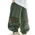thumbnail image 1 of HXWCHs Boys Athletic Jogger Pants With Side Mesh Breathable Elastic Trousers For Active Kids Comfortable Daily Wear Sports Green 7-8 Years, 1 of 7