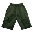 thumbnail image 1 of HXWCHs Boys Cargo Shorts Kids Casual Stretch Outdoor Comfortable Lightweight Durable Playwear Active Youth Bottoms Green 11-12 Years, 1 of 6