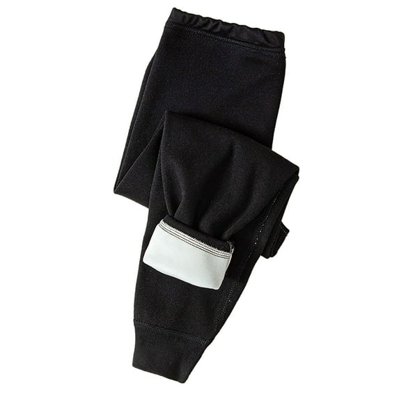 HXWCHs Boys' Casual Jogger Pants Soft & Comfortable Unisex Kids Winter Warm Solid Ribbed Lined Sweatpants Jogger Pants for Boys and Girls Black 10-12 Years