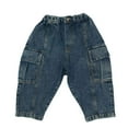 thumbnail image 1 of HXWCHs Boys Denim Pants Toddler Kids Casual Holiday Trousers Comfortable Durable Stretch Jeans for Daily Wear Blue 3-4 Years, 1 of 4