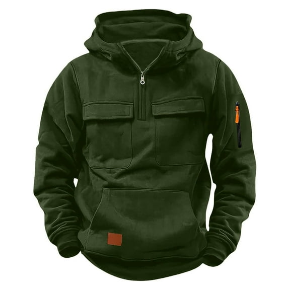 HXWCHs Boys' Hoodie and Jogger Set Boys Quarter Zip Pullover Hoodie Athletic Long Sleeve Casual Outdoor Sports Sweatshirt for Youth Green 11-12 Years