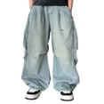 thumbnail image 1 of HXWCHs Boys Jeans Boys Casual Loose Fit Denim Jeans with Comfortable Elastic Waist for Everyday Play and Modern Stylish Design 9-10 Years Blue, 1 of 8