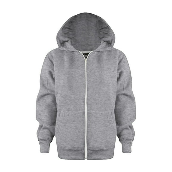 HXWCHs Boys' Long Sleeve New Trend Sherpa Lined Hoodie, Cozy Warm Daily Wear Sweatshirt Gray 9-10 Years