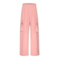 thumbnail image 1 of HXWCHs Boys' Pants Boys Cargo Pants Elastic Waist Everyday Wear Outdoor Activities Comfortable Loose Fit Multiple Pockets Casual Jogger for Kids Age 5 15 Red 14-15 Years, 1 of 7