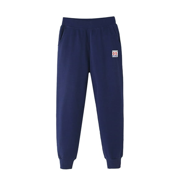 HXWCHs Boys Pants Toddler Baby Sport Trousers Loose Comfortable Warm Ankle Length Pure Sanitary Children's Athletic Casual Wear Dark Blue 5-6 Years
