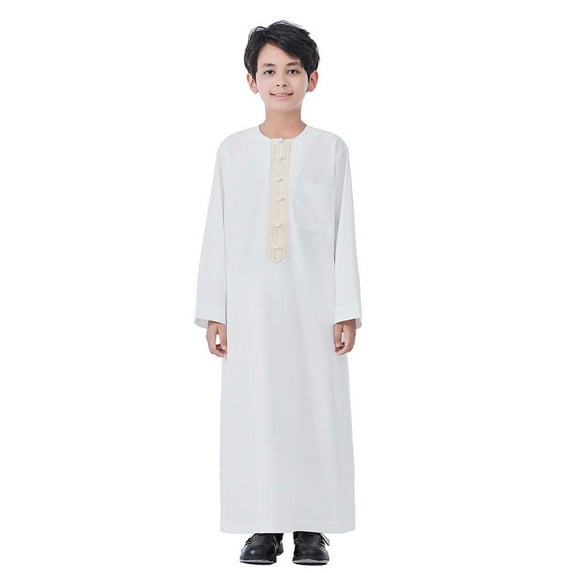 HXWCHs Boys button down shirt Boys Long Sleeve tops Comfortable Organic Cotton Washable Versatile Outfit for Kids Ages 4-14 Comfortable All Seasons Play White 5-6 Years