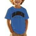 thumbnail image 1 of HXWCHs Boys hoodie sweatshirt Boys Graphic Tees Childrens Casual Shirt Youth Sports top Comfortable Loose Fit Cute Printed Short Sleeve Shirt for Active Kids Playwear Blue 3-4 Years, 1 of 4
