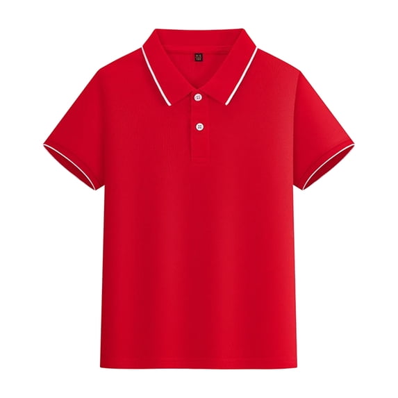 HXWCHs Boys tank tops Boys Short Sleeve Shirt Classic Gentleman Style Summer Casual top Tee Youth Holiday Outfit Red 3-4 Years
