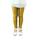 thumbnail image 1 of HXWCHs Carnival Sequin Scale Pattern Leggings Fitted Dance Tights for Girls Performance Party Wear 4-5 Years Gold, 1 of 3