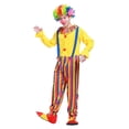 thumbnail image 1 of HXWCHs Circus Clown Outfit for Festival Performances and Events with Classic Suspenders Design One Size Yellow, 1 of 5