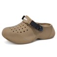 thumbnail image 1 of HXWCHs Clog Unisex Anti- Two Wear Design Outdoor Water Hiking Sandals Couple 3D Pattern Summer Sandals 1.57 Inch Thick Cushion Sole Size: 10 Brown, 1 of 8