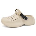 thumbnail image 1 of HXWCHs Clog Unisex Anti- Two Wear Design Outdoor Water Hiking Sandals Couple 3D Pattern Summer Sandals 1.57 Inch Thick Cushion Sole Size: 6 Khaki, 1 of 9
