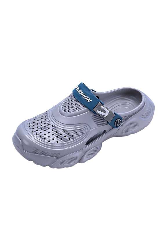 Clogs for Men on Rubber Clogs Summer Water Shoes Gardening Shoes Size: 8 Grey
