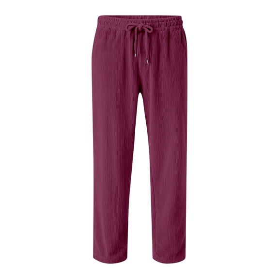 HXWCHs Comfort Fit Boys Casual Corduroy Elastic Waist Drawstring Baggy Sweatpants Loose Fit Wide Leg Palazzo Trousers with Pockets 11-12 Years Hot Pink