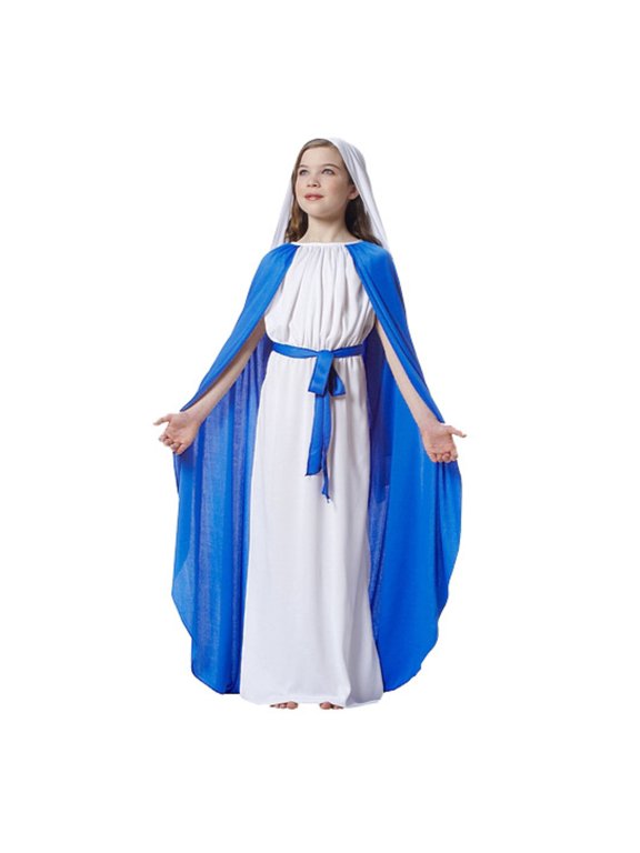Court Ensemble for Children Elegant by Missionary Priest Father Mary Fine Lace and Buttoned Jacket Set for Junior 7-12 Years 8-9 Years Blue