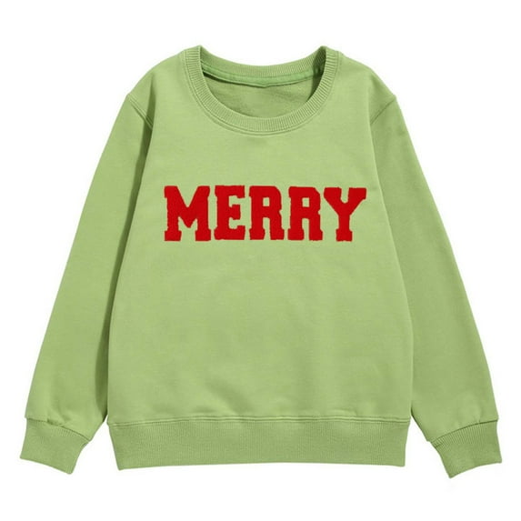 HXWCHs Cozy girls' hooded sweatshirts for shoppers Girls Long Sleeve Letter Print Sweatshirt Pullover top with Cute Design for Children Green 10-11 Years